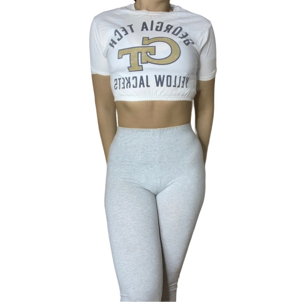 Georgia Tech Reworked Custom Crop Top